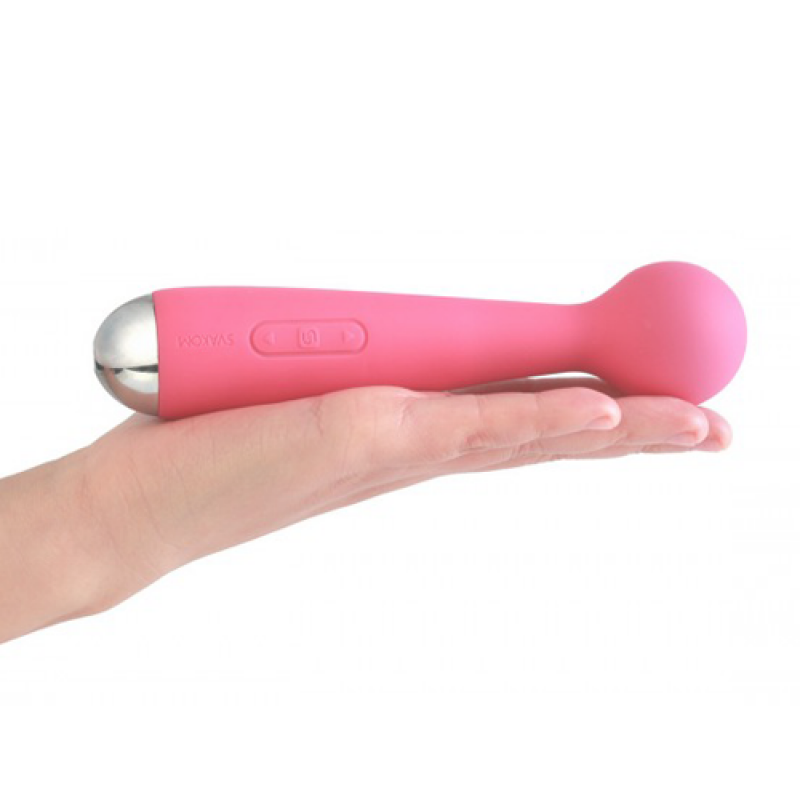 SVAKOM Mini Emma Compact Wand Vibrator Sex Toy for Women - Plum Red